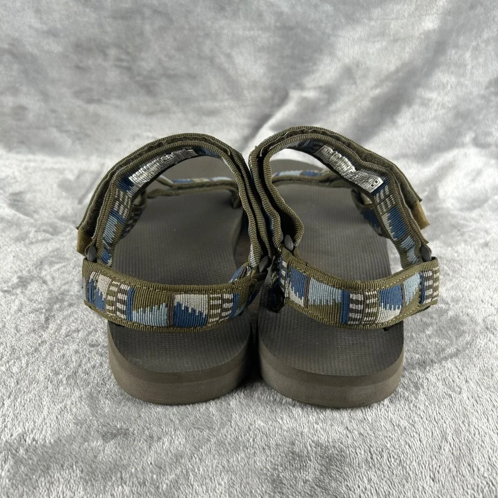 Teva Original Universal Men 12 Dark Olive Geometric Strap Sandals 1004006